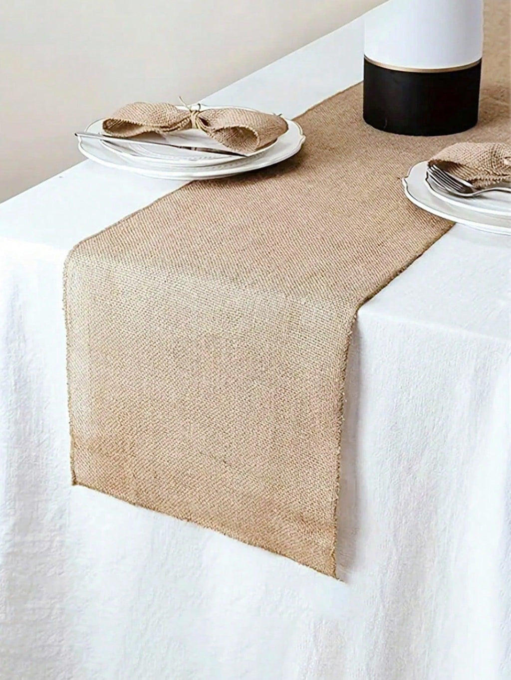 30*500cm Natural Jute Table Runner, Rustic Style Wedding Birthday Party Decor, Natural Jute Color - Lasercutwraps Shop