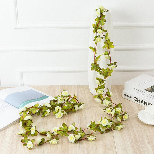 250CM Rose Artificial Flowers Christmas Garland for Wedding Home Room Decoration Spring Autumn Garden Arch DIY Fake Plant Vine - Lasercutwraps Shop