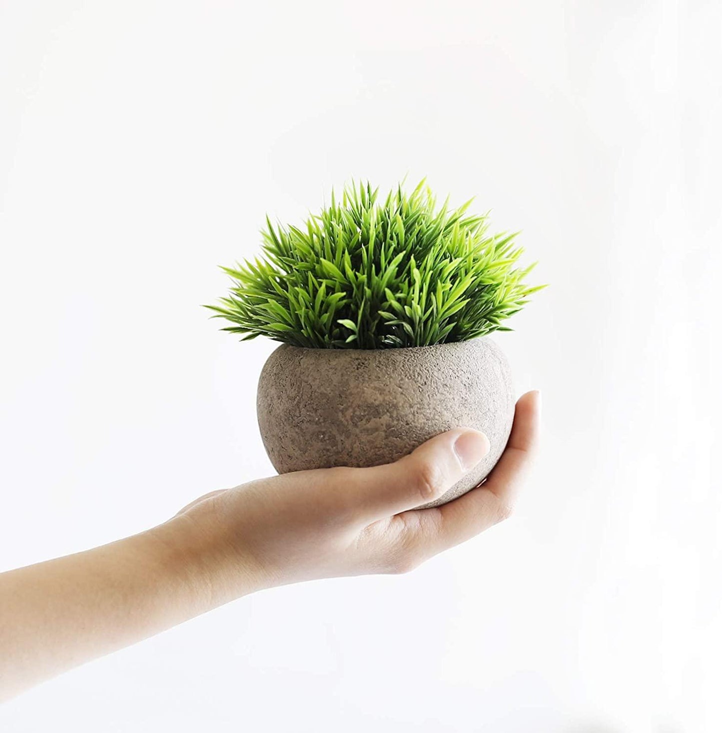 2 Pcs Fake Plants for Bathroom/Home Office Decor, Small Artificial Faux Greenery for House Decorations (Potted Plants) - Lasercutwraps Shop