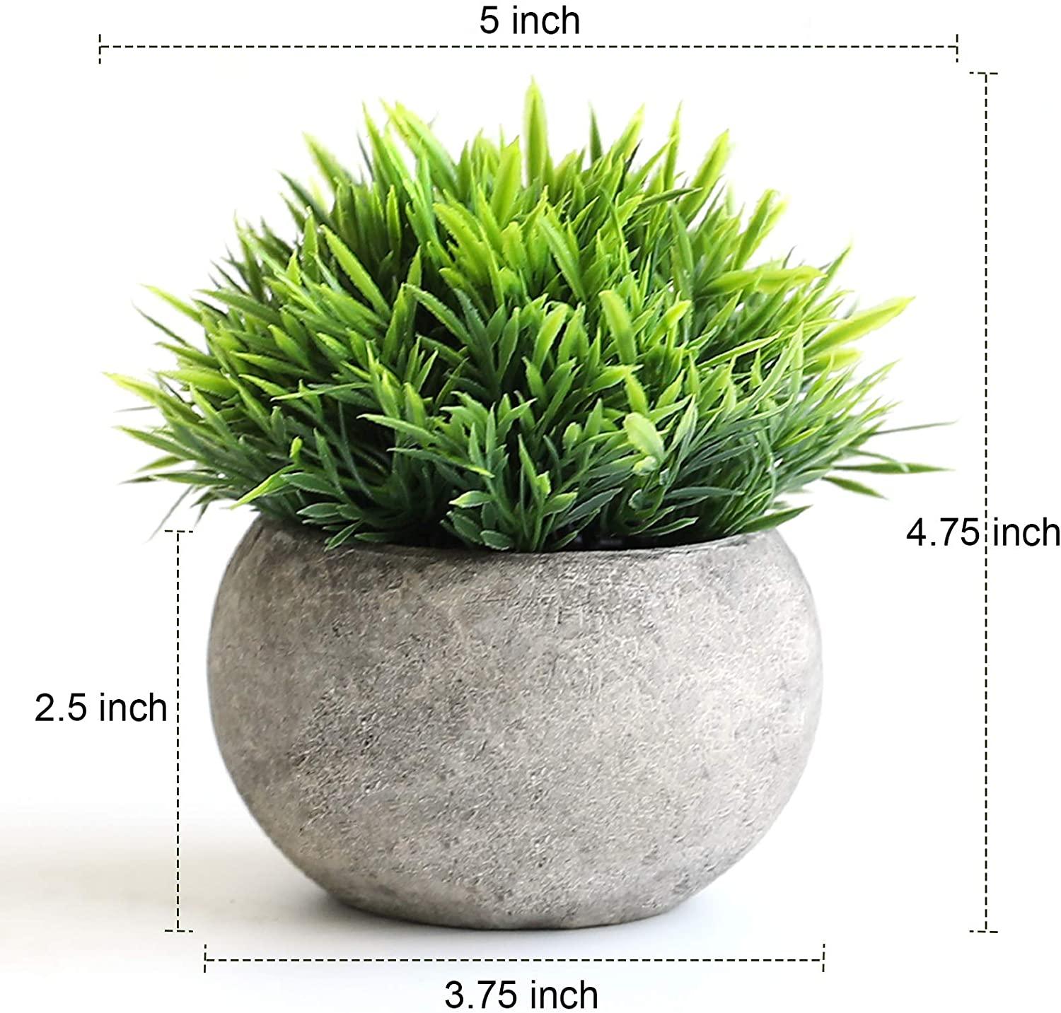 2 Pcs Fake Plants for Bathroom/Home Office Decor, Small Artificial Faux Greenery for House Decorations (Potted Plants) - Lasercutwraps Shop