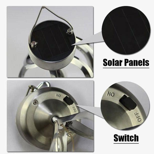 LED Color Changing Solar Revolving Wind Chimes Add a Colorful Wind Chime to Your Place - Lasercutwraps Shop