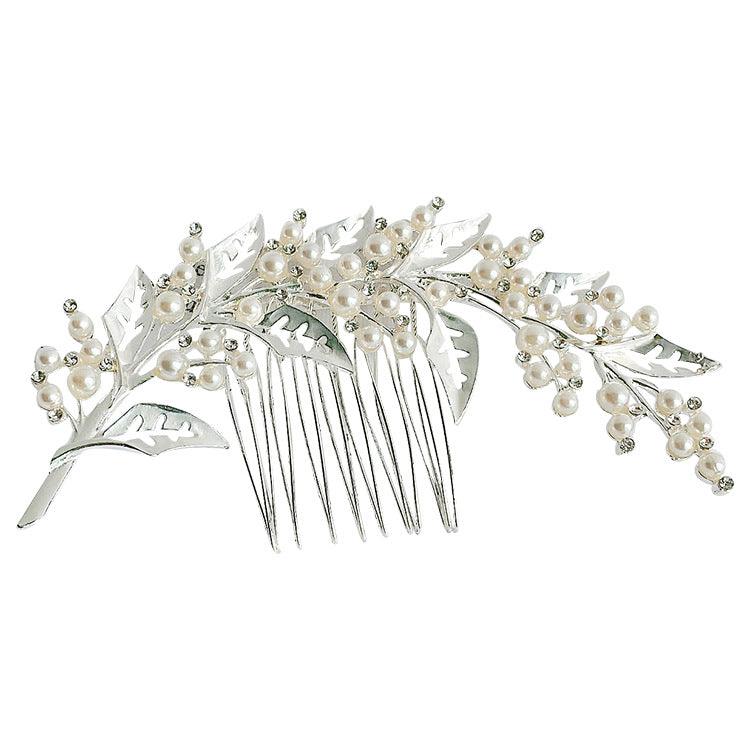 White Bridal Hair Vine Piece,Bridal Hair Accessories - Lasercutwraps Shop
