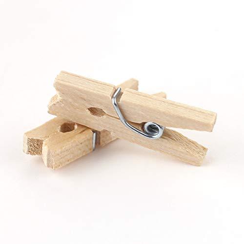 120 Pcs Mini Wood Clothespins,1 Inch Small Craft Wooden Clips with Jute Twine for Photo Wall and DIY Craft. - Lasercutwraps Shop