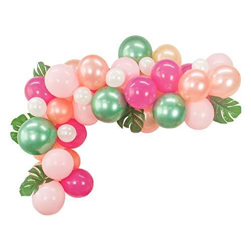 85pcs DIY Balloon Garland Hawaiian Summer Party Tropical FlamingoTheme Party Decor Palm Leaves - Lasercutwraps Shop
