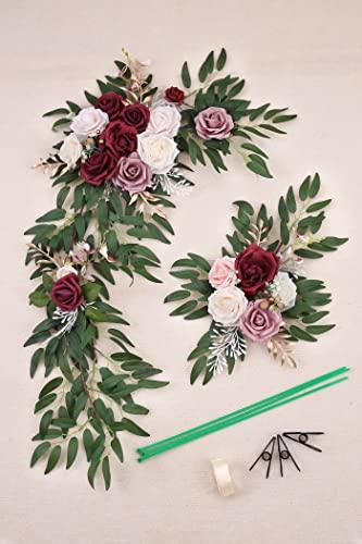 Artificial Wedding Arch Flowers Swag for Wedding Ceremony Sign Floral Decoration - Lasercutwraps Shop