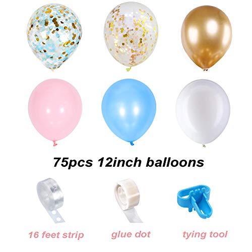 75 pcs Gender Reveal Balloon Garland Kit, Gender Reveal Party Supplies Balloons Backdrop - Lasercutwraps Shop
