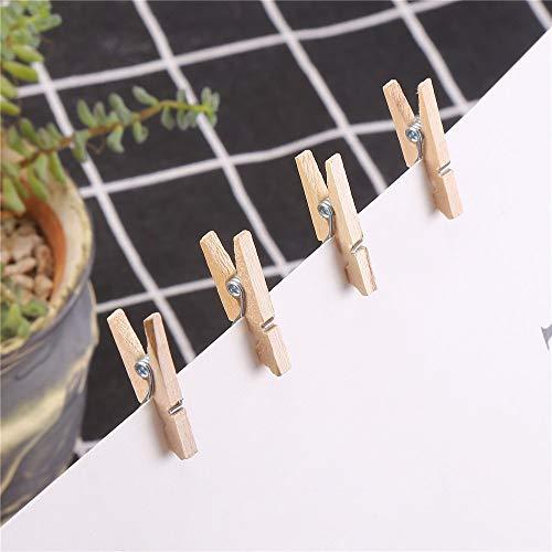 120 Pcs Mini Wood Clothespins,1 Inch Small Craft Wooden Clips with Jute Twine for Photo Wall and DIY Craft. - Lasercutwraps Shop
