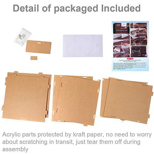 Wedding Card Box for Wedding Reception, Clear Card Boxes with Lock, Gift Card Box Money Box Holder for Reception - Lasercutwraps Shop