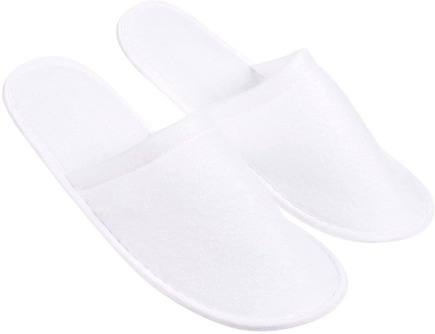 Non-Slip Disposable Slippers, Closed Toe for Hotel Guest and Spa (24 Pairs) - Lasercutwraps Shop