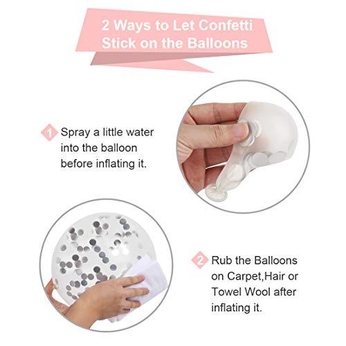 Navy Blue and Silver Confetti Balloons 50 pcs, 12 inch White Pearl and Silver Metallic Chrome Party Balloons for 2020 Graduation Party Decorations - Lasercutwraps Shop