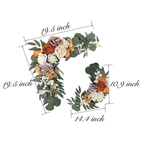 Wedding Flower Swag Arch Flowers Artificial Flowers Vines Garland for Welcome Sign - Lasercutwraps Shop