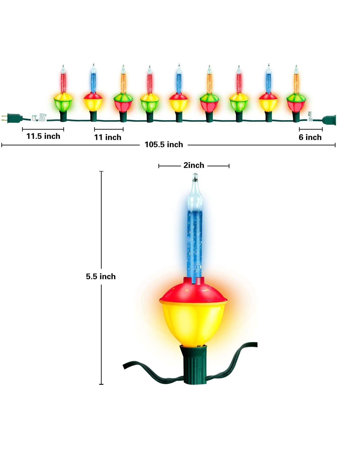 Christmas Bubble String Light, 9 Bubbles Lights, Old Fashion Vintage String Lights - Lasercutwraps Shop