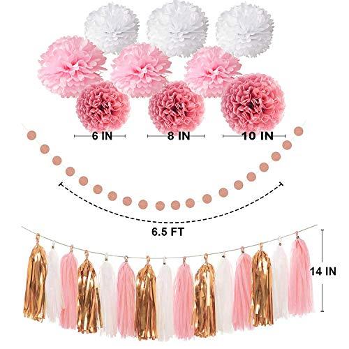 Pink Rose Gold Glittery Happy Birthday Banner - Lasercutwraps Shop