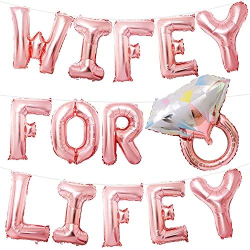 Rose Gold Bridal Shower Balloons Bachelorette Party Decorations Engagement Party Decorations - Lasercutwraps Shop