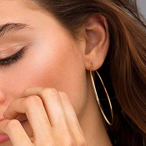 Small Gold Hoop Earrings for Women, 14K Gold Plated 925 Sterling Silver Post Hypoallergenic Chunky Mini Hoops Earrings - Lasercutwraps Shop