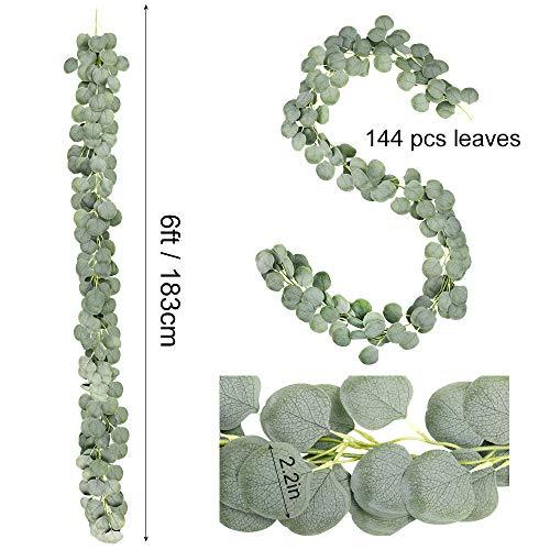 Artificial Eucalyptus Garland Leaves Decorations for Wedding Table - Lasercutwraps Shop