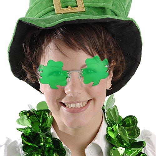 St. Patrick’s Day Irish Shamrock Leaves Green Leprechaun Costume Glasses - Lasercutwraps Shop