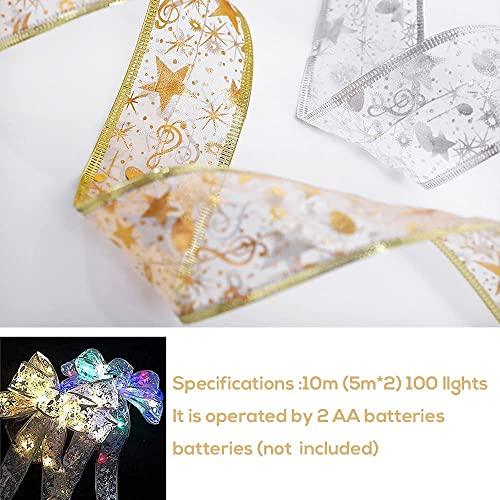 Christmas Ribbon Lights for New Year Party Weddings Christmas Tree Decorations - Lasercutwraps Shop