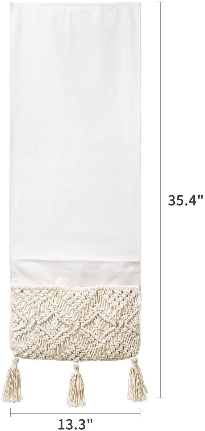 Macrame Sofa Armrest Organizer Remote Control Holder Magazine Storage Basket - Lasercutwraps Shop