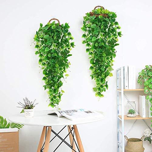 3pcs Artificial Hanging Plants, 3.6ft Fake Hanging Plant, Fake Ivy Vine for Wall House Room Indoor Outdoor Decoration (No Baskets) - Lasercutwraps Shop