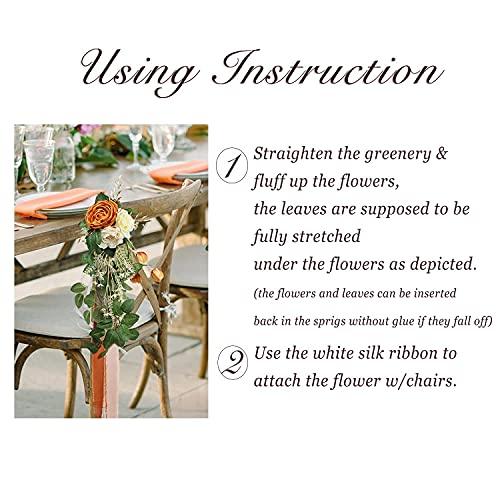 6pcs Wedding Aisle Decorations Church Chair Bench Pew Bows for Wedding Ceremony - Lasercutwraps Shop