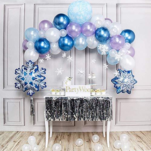 20PCS Snowflake Foil Balloons Winter Wonderland Party Decorations - Lasercutwraps Shop