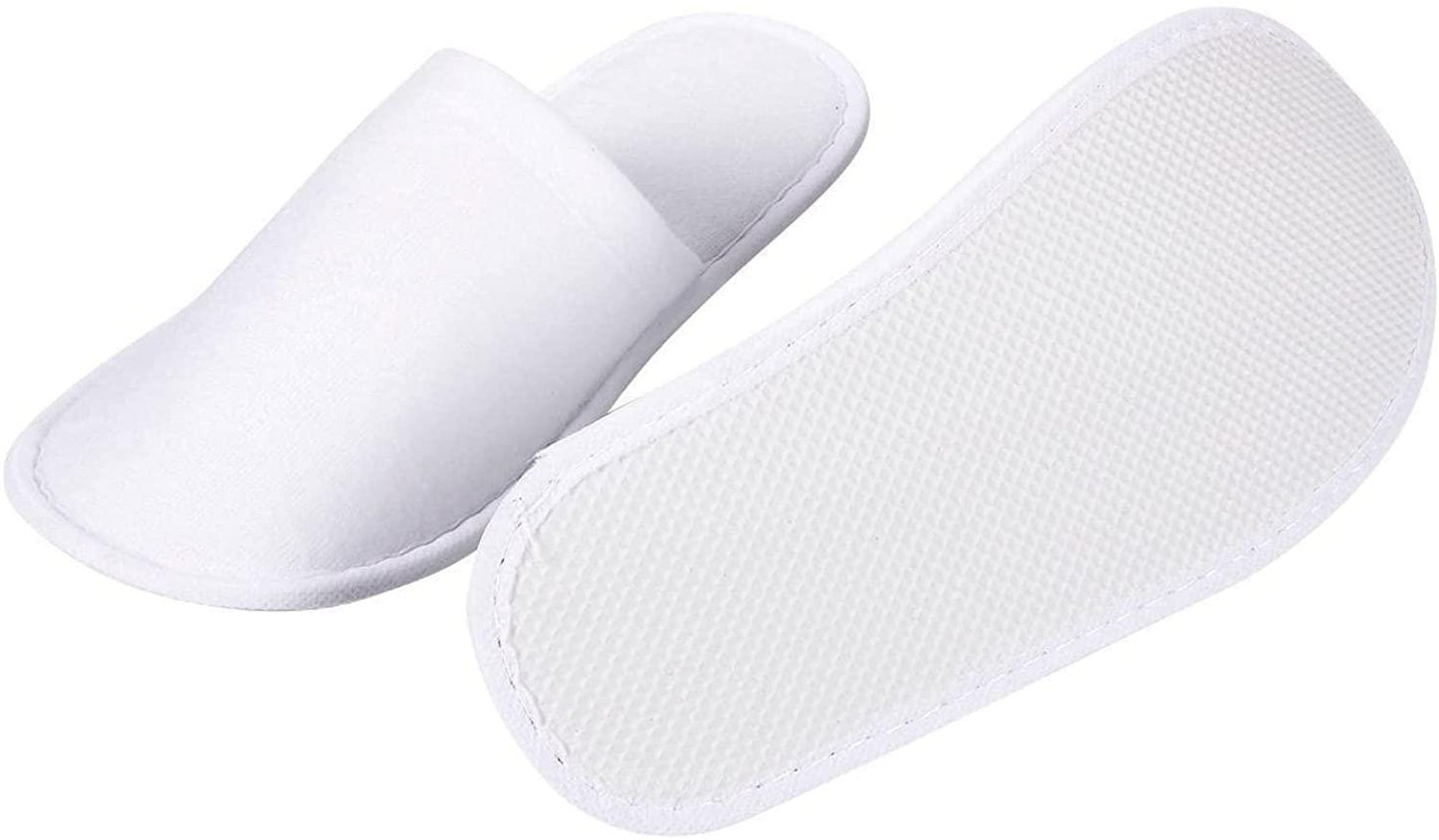 Non-Slip Disposable Slippers, Closed Toe for Hotel Guest and Spa (24 Pairs) - Lasercutwraps Shop