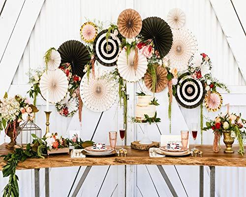 Set of 8 Party Hanging Paper Fans Decoration Set for Wedding Birthday Party Mother's Day - Lasercutwraps Shop