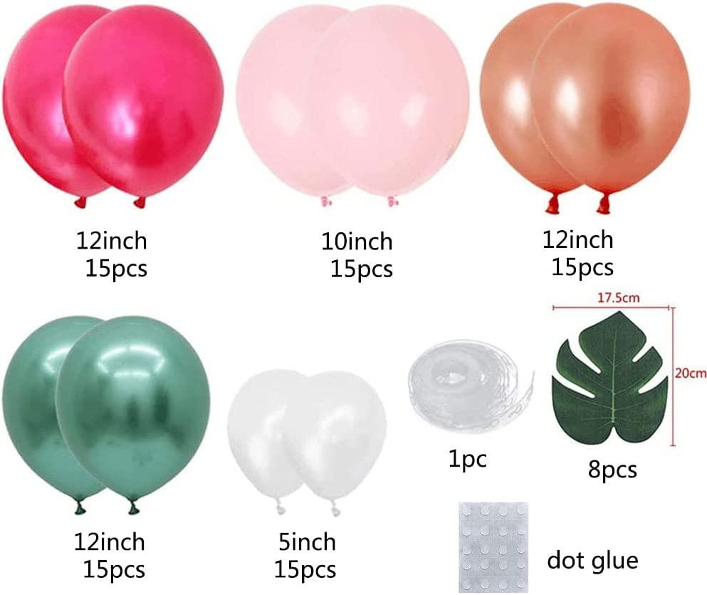 85pcs DIY Balloon Garland Hawaiian Summer Party Tropical FlamingoTheme Party Decor Palm Leaves - Lasercutwraps Shop