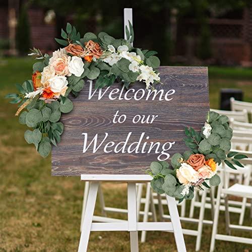 2pcs Artificial Flower Swag Wedding Arch Flowers Kit Floral Swag Garland for Wedding - Lasercutwraps Shop
