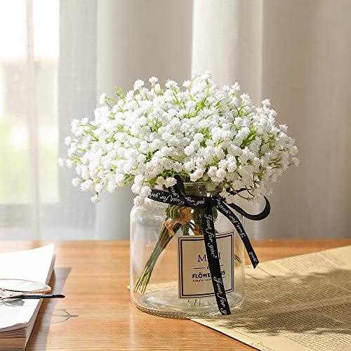 10pcs Babys Breath Artificial Fake Flowers Bouquet Gypsophila Bulk Flower in White for Wedding Crown Home Party Garden Decoration - Lasercutwraps Shop