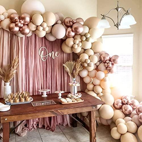 Blush Ivory Balloons Garland Kit Rose Gold Metallic Balloons Arch kit for Kids Adult Birthdays Weddings Receptions Decoration - Lasercutwraps Shop
