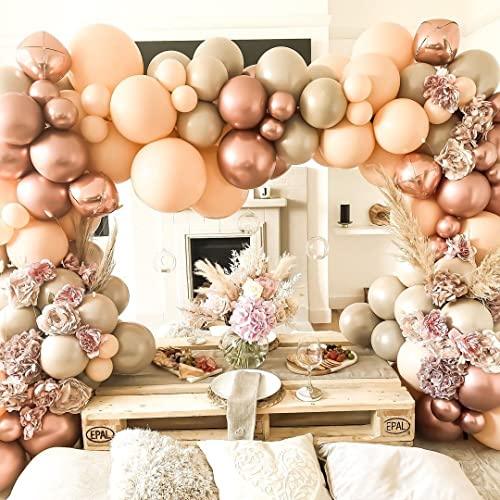 Blush Ivory Balloons Garland Kit Rose Gold Metallic Balloons Arch kit for Kids Adult Birthdays Weddings Receptions Decoration - Lasercutwraps Shop