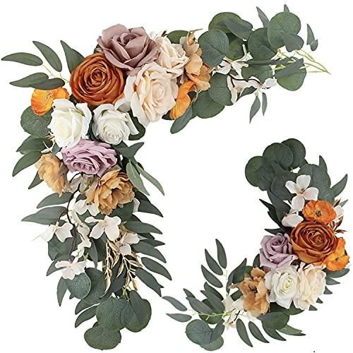 Wedding Flower Swag Arch Flowers Artificial Flowers Vines Garland for Welcome Sign - Lasercutwraps Shop