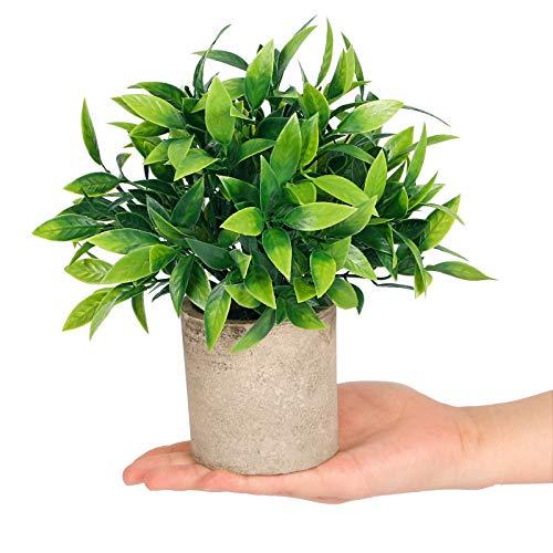 4 Packs Artificial Mini Potted Plants Fake Greenery Eucalyptus Rosemary Plastic Centerpiece for Barhroom Shelf Home Office Desk Table Indoor Decor - Lasercutwraps Shop