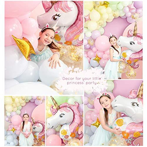 Shimmer and Confetti Premium DIY Pastel Unicorn Balloon Garland and Arch Kit, Giant Unicorn, Stars, Confetti. Unicorn Birthday Decorations for Girls. Easter Balloons. Macaron, Rainbow Party Supplies. - Lasercutwraps Shop
