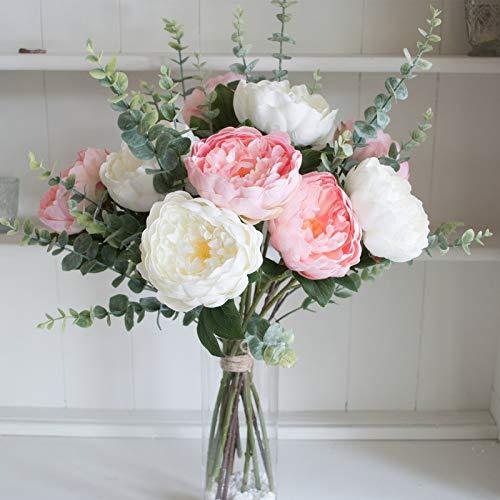 24pcs Artificial Eucalyptus Leaves Stems Real Grey Green Touch Branches for Home Office Centerpiece Wedding Banquet Flower Arrangement Decoration - Lasercutwraps Shop