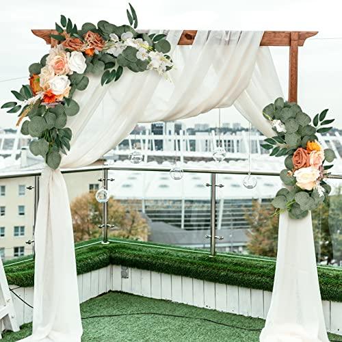 2pcs Artificial Flower Swag Wedding Arch Flowers Kit Floral Swag Garland for Wedding - Lasercutwraps Shop