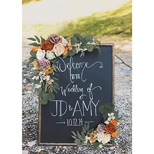 Wedding Flower Swag Arch Flowers Artificial Flowers Vines Garland for Welcome Sign - Lasercutwraps Shop