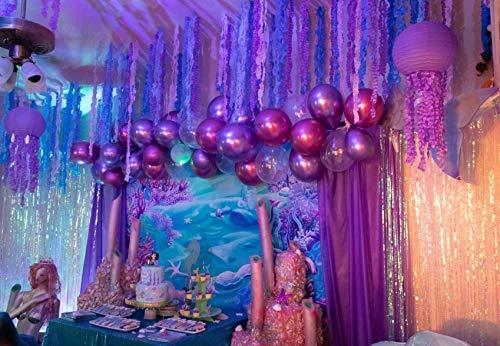 60pcs Purple Pink Chrome Shiny Metallic Latex Balloons 12inch Perfect for Birthday Party Bridal Baby Shower Engagement Wedding Party Decor - Lasercutwraps Shop