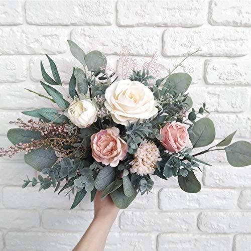24pcs Artificial Eucalyptus Leaves Stems Real Grey Green Touch Branches for Home Office Centerpiece Wedding Banquet Flower Arrangement Decoration - Lasercutwraps Shop