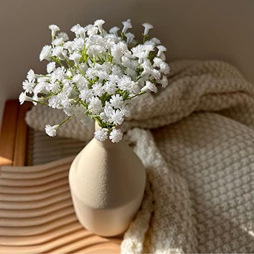 10pcs Babys Breath Artificial Fake Flowers Bouquet Gypsophila Bulk Flower in White for Wedding Crown Home Party Garden Decoration - Lasercutwraps Shop
