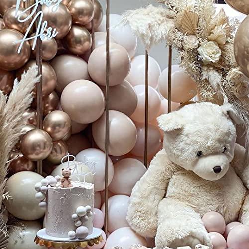 Blush Ivory Balloons Garland Kit Rose Gold Metallic Balloons Arch kit for Kids Adult Birthdays Weddings Receptions Decoration - Lasercutwraps Shop