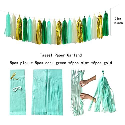 30pcs Rustic Wedding Tissue Pom Poms,Tassel Garland Banner,Birthday Gender Reveal Bachelorette Engagement Party Decor Baby Shower Decoration - Lasercutwraps Shop