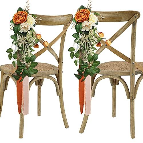 6pcs Wedding Aisle Decorations Church Chair Bench Pew Bows for Wedding Ceremony - Lasercutwraps Shop