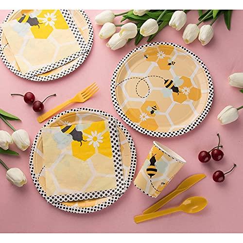 Bumble Bee Party Bundle Tableware for Baby Shower and Kids Birthday Party Decorations - Lasercutwraps Shop