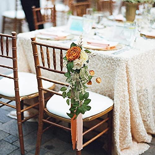 6pcs Wedding Aisle Decorations Church Chair Bench Pew Bows for Wedding Ceremony - Lasercutwraps Shop