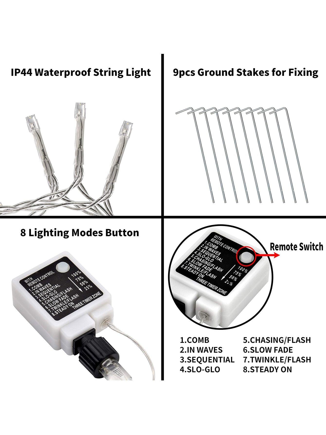 335LED Christmas Outdoor Star String Lights - Lasercutwraps Shop