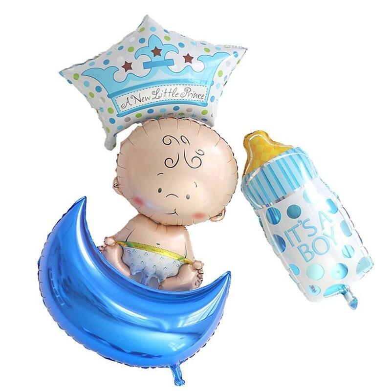5pcs Mini Globos Foil Balloons 1th Birthday Baby Stroller Ball Kids Toy Baby Shower Birthday Party Decorations - Lasercutwraps Shop