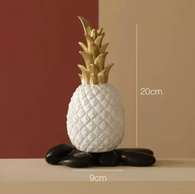Gold pineapple ornament / White,black or gold / Pineapple ornament/Gold sculpture/Retro ornament / Pineapple sculpture / fruit ornament - Lasercutwraps Shop